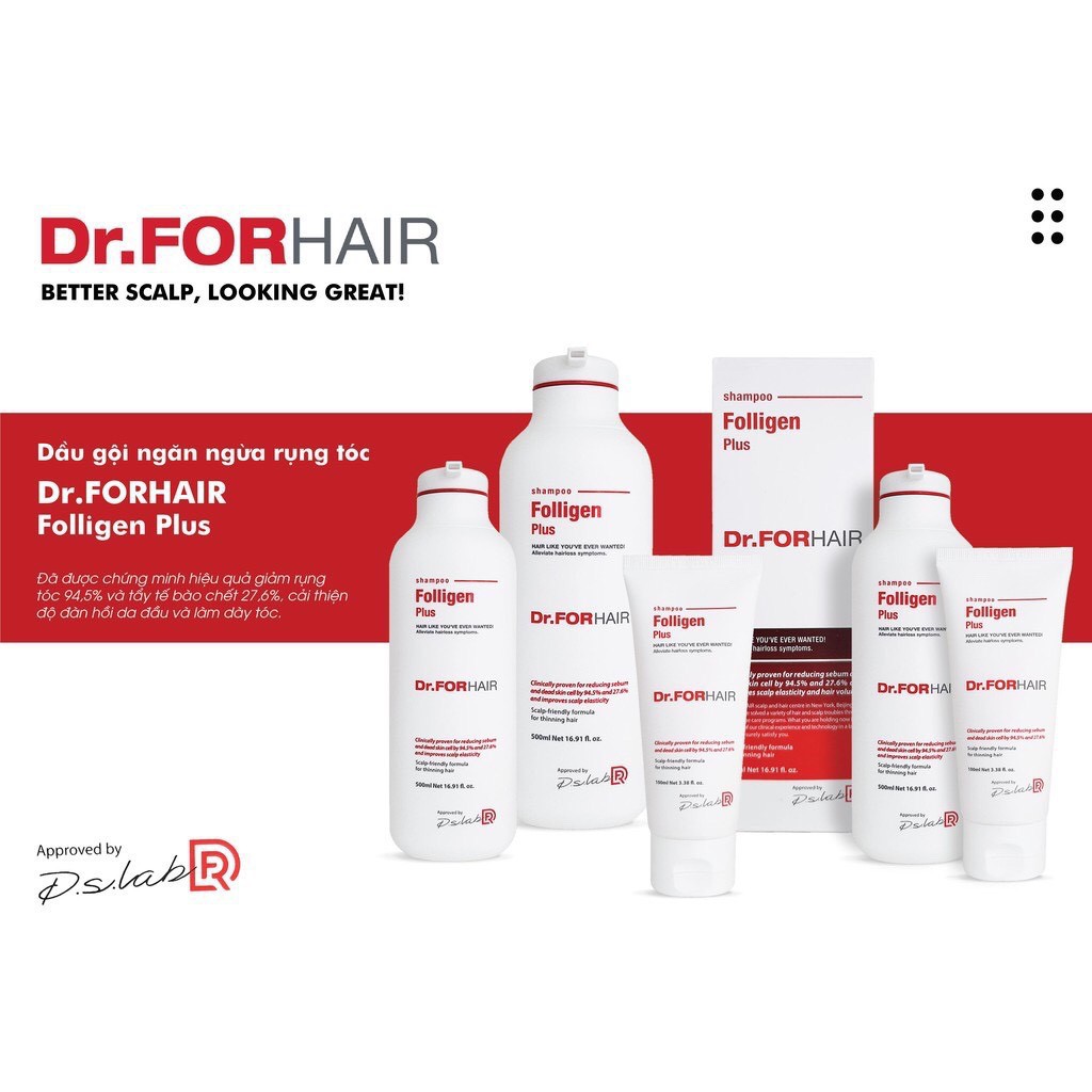 Dầu gội giảm rụng tóc Dr FOR HAIR 500ml