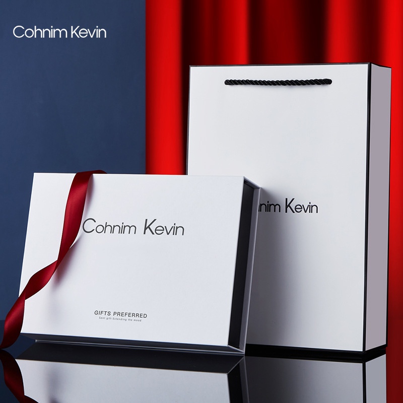 Dây lưng nam da bò - dây nịt nam cao cấp Cohnim kevin mặt báo viền bạc
