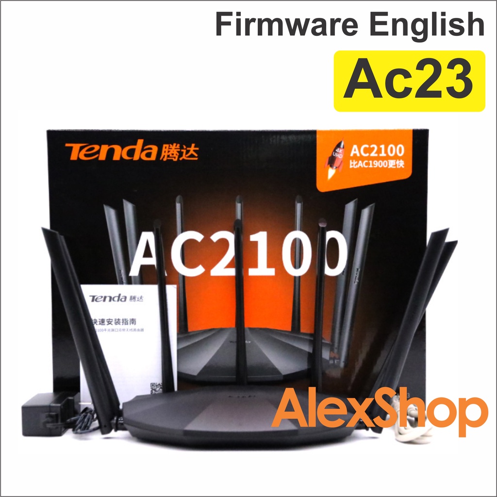 XÃ KHO  [English Version] Phát Wifi Tenda AC23 Băng Thông Ac2100  7 Râu 6dBi Cân Bằng Mạng Thông Minh