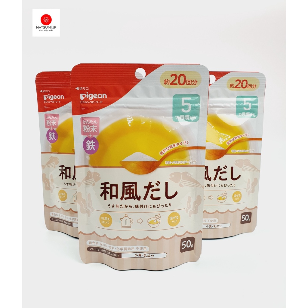 Bột nêm Dashi Pigeon Nhật cho bé 5m+( Date 2024)