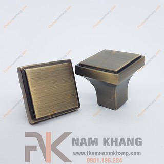 Tay nắm tủ vuông mạ đồng rêu NK026 (Màu Rêu)