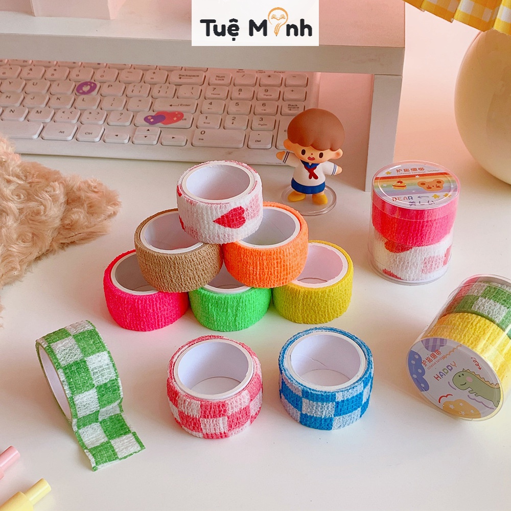 Băng keo quấn ngón tay bảo vệ tay viết bài, thể thao K48 tự dính co dãn, băng dán nhún phụ kiện học tập