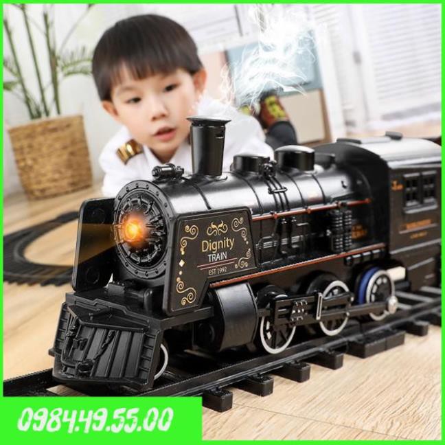 Đồ chơi mô hình xe lửa kích thước lớn phun hơi nước