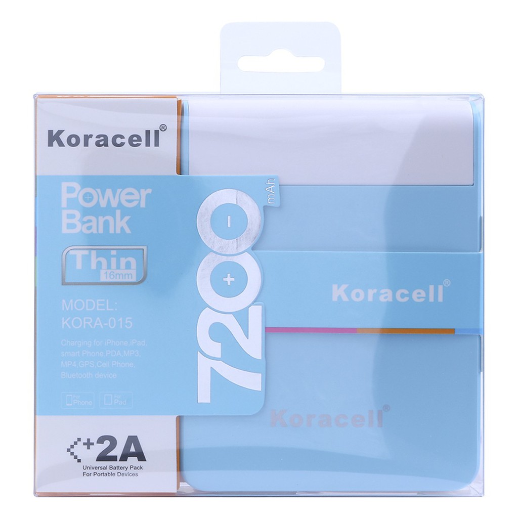 Pin Sạc Dự Phòng Koracell 015-7.200 mAh