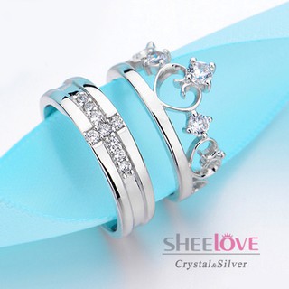 Nhẫn cặp nam nữ vua và hoàng hậu lấp lánh sang trọng thời trang hàn Q006 - sheeloveshop