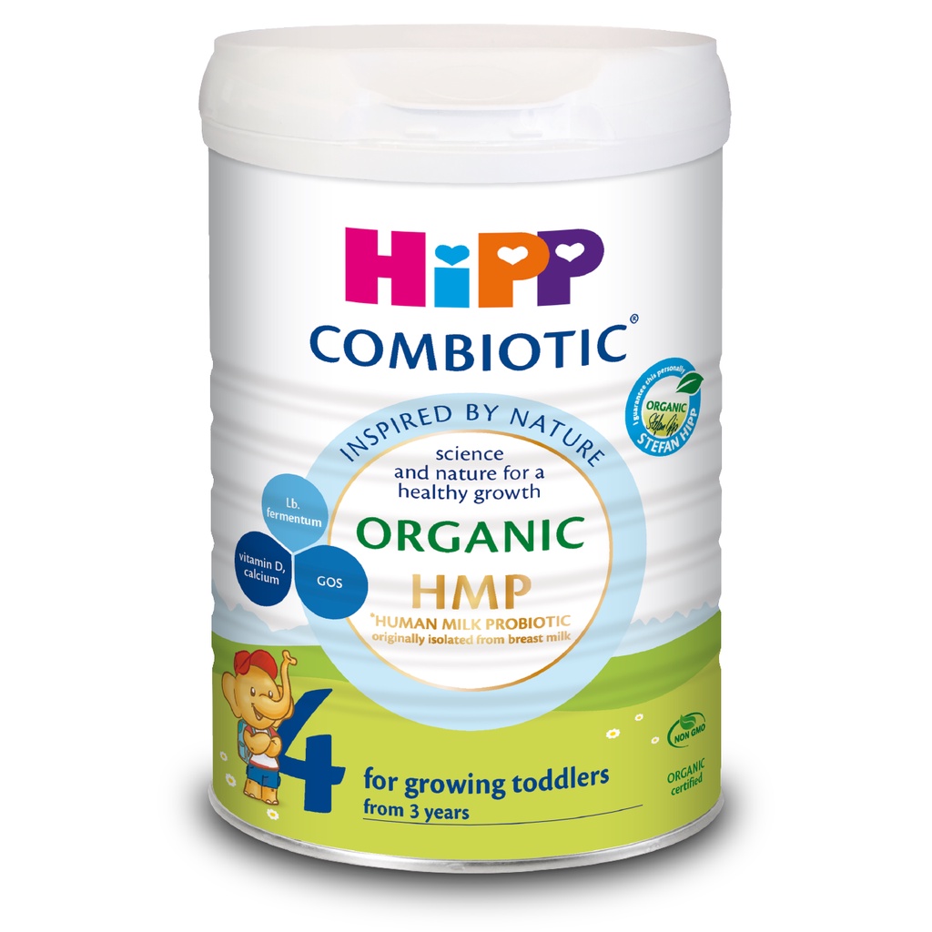Thùng 6 lon Sữa bột công thức HiPP 4 Organic Combiotic 800g dành cho trẻ từ 3 tuổi (6 lon x 800g)
