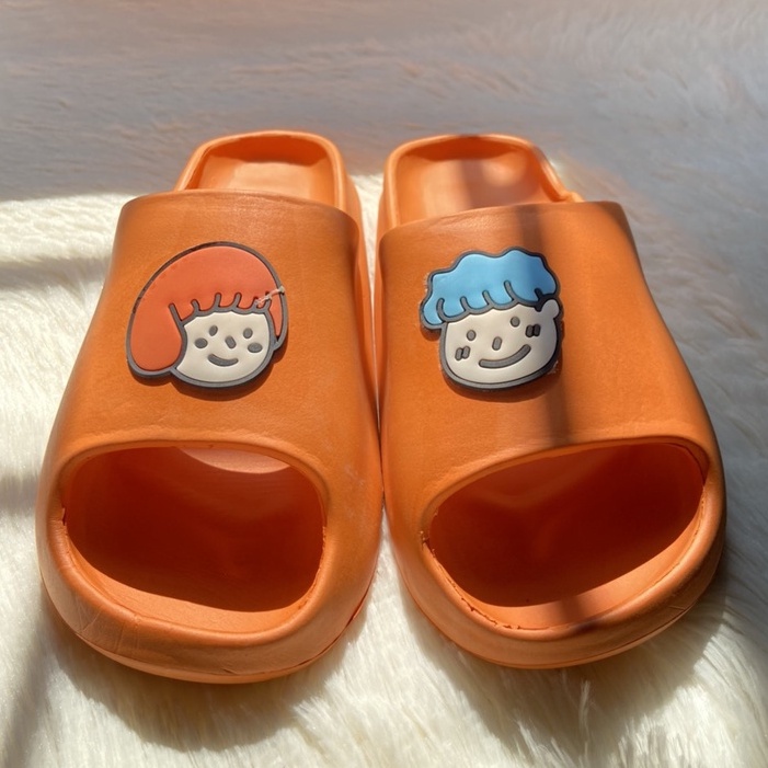 Dép Bánh mì thời trang nữ, dép quai ngang nữ hình chibi ngộ nghĩnh 4 màu siêu đẹp,đế nhẹ êm chống trơn trượt