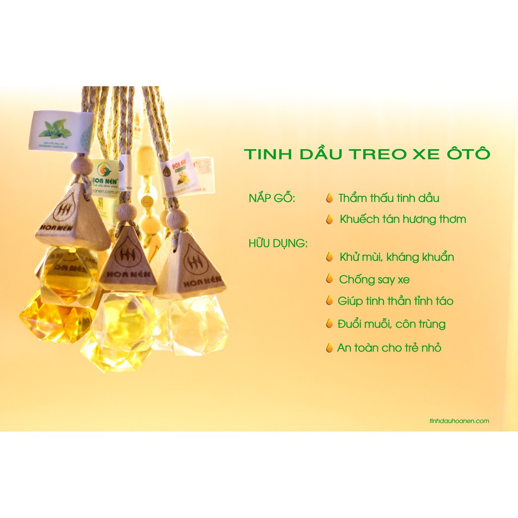 Tinh dầu treo Sả chanh - Hoa Nén - Hương thơm mát, khử mùi, ẩm mốc, đuổi muỗi, côn trùng