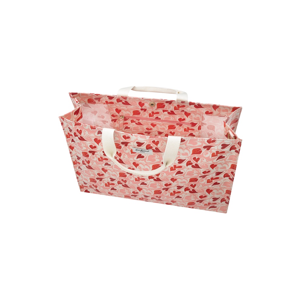 Cath Kidston - Túi đeo chéo/Strappy Carryall - Marble Hearts Ditsy - Pink -1041804