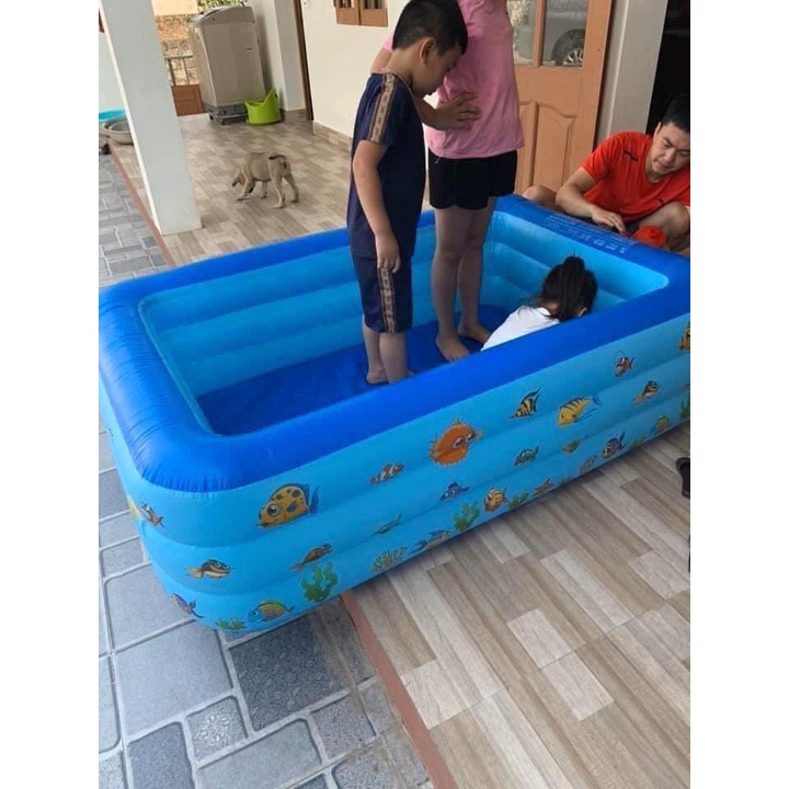 Bể Phao Bơi  3 Tầng (Loại 1), Đủ Kích Thước Cho Bé, Sàn Chống Trơn Trượt 1m3-2m1[GDDT_2009]