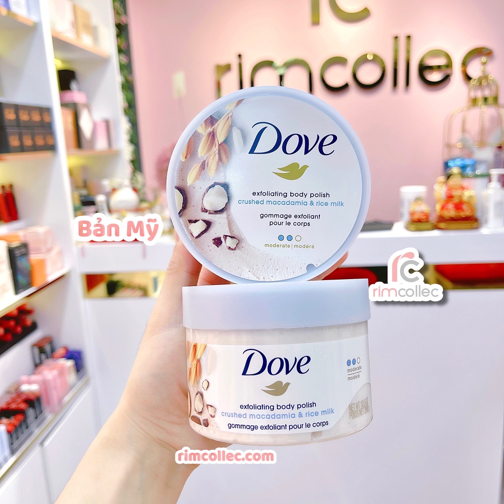 Tẩy tế bào chết Dove Macca Mỹ 298g
