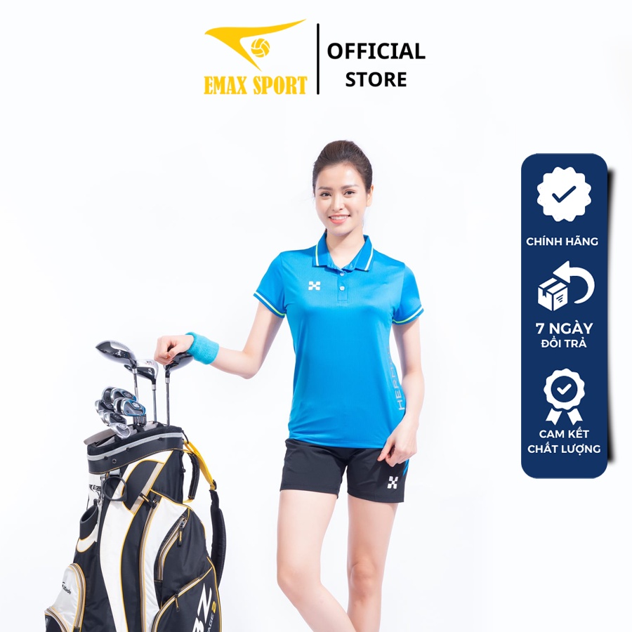 Áo Golf thể thao, vải thun lạnh cao cấp co giãn tốt Hermod Shine Nam Nữ - Xanh Dương