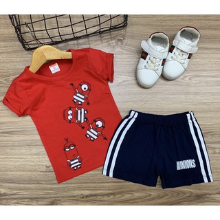 Bộ thun màu bé trai size 2-8 Chất thun cotton 4 chiều