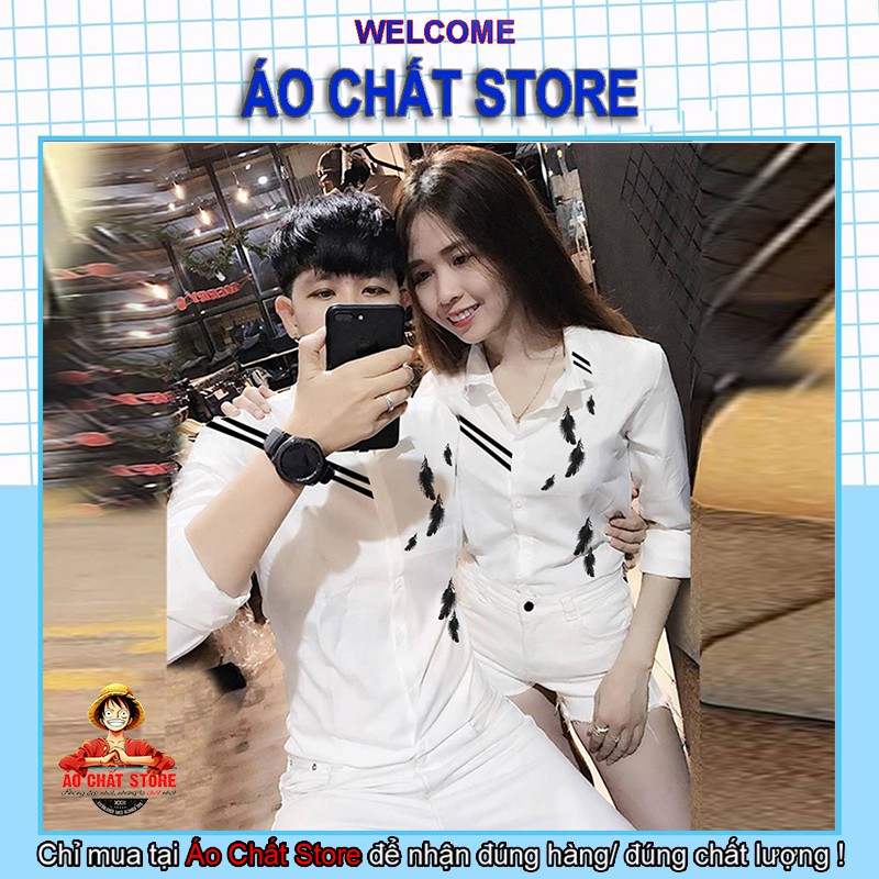 (ẢNH + VIDEO THẬT) Áo sơ mi đôi họa tiết hoa siêu đẹp | áo cặp nam nữ hàng chất | Áo Chất Store