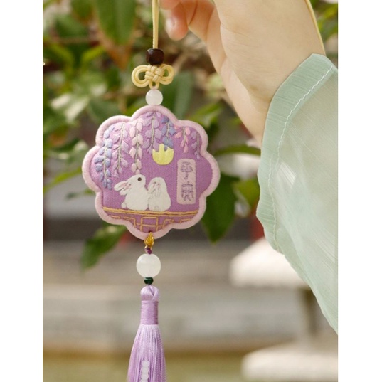 DIY BỘ KIT Bộ Phụ Kiện Túi Thơm Thêu Thủ Công Treo Trang Trí Xe Hơi Quà tặng gia đình và bạn bè - MIE HANDMADE