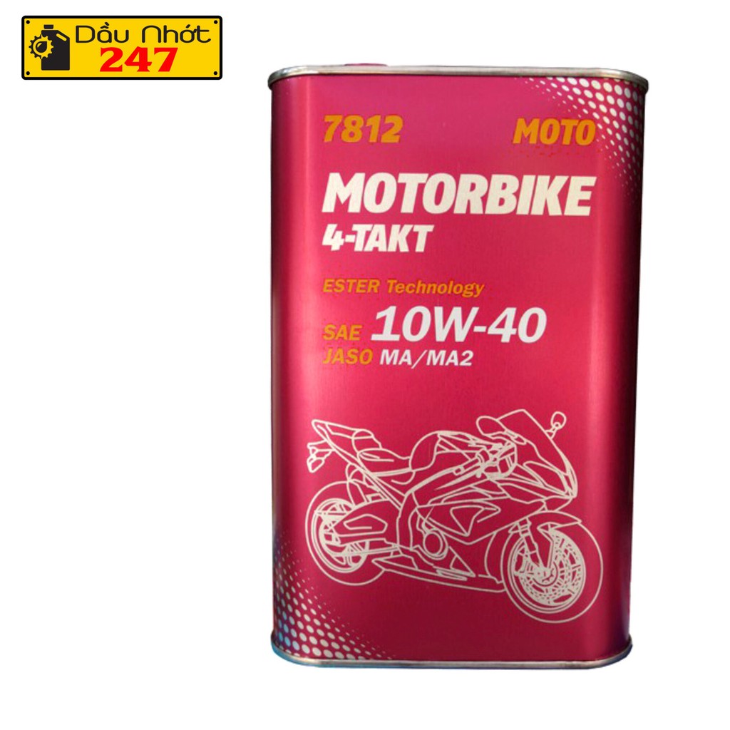 Dầu nhớt Mannol Motorbike 4T 10w40 7812 1L