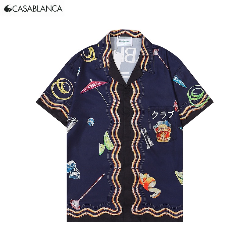 Casablanc * Áo Sơ Mi Tay Ngắn Thoải Mái In Họa Tiết Bắt Mắt Thời Trang Mùa Hè