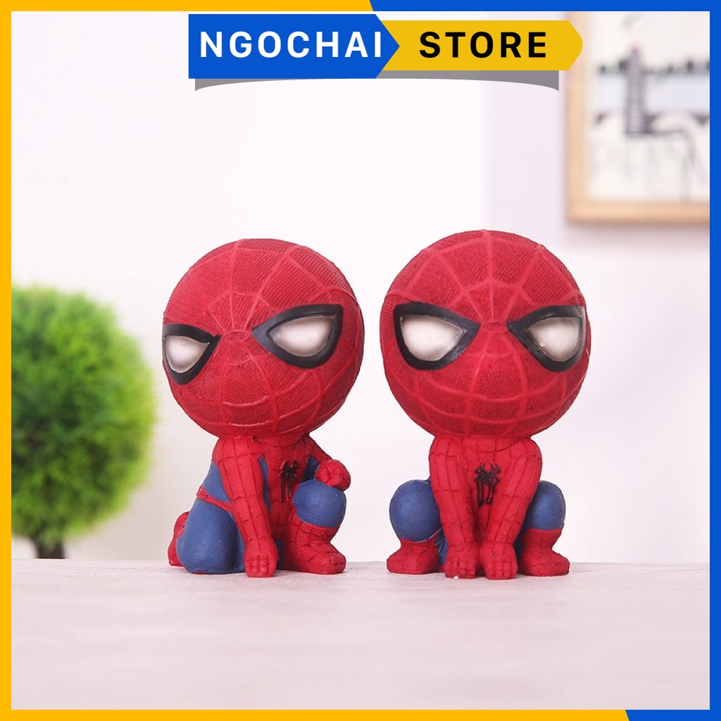 Mô hình Người Nhện siêu cute (Set 2) | Tiểu cảnh Spider Man terrarium để bàn mini