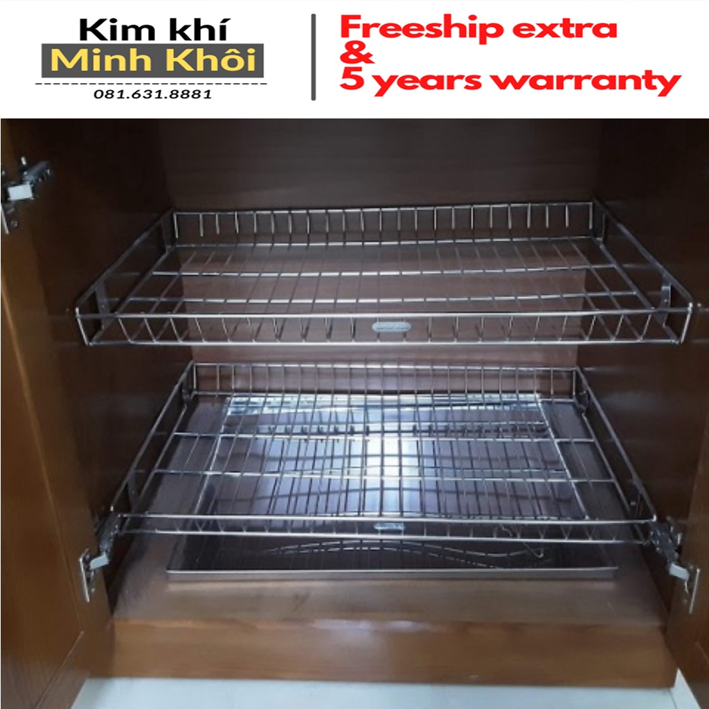 Kệ Gầm bếp , Giá để xoong nồi bát đĩa cố định tủ bếp dưới inox bền đẹp giá rẻ