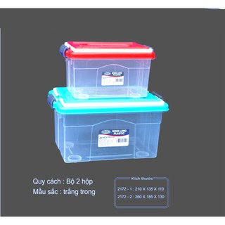 Bộ 2 Hộp Thực phẩm Cao Cấp 2172 Song Long có qiau xách