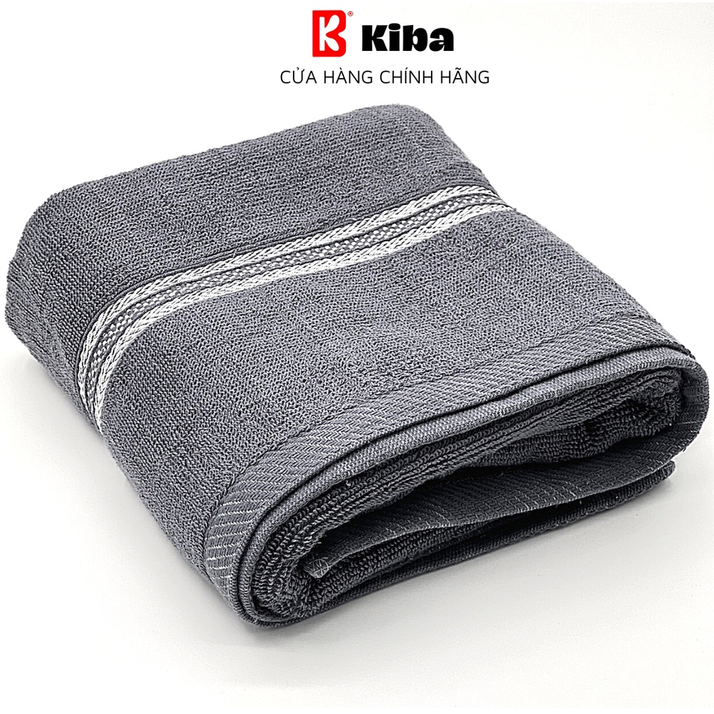 Khăn Tắm Cỡ Lớn 70x140cm Trơn Màu KIBA, Cotton Dày Dặn, Thấm Hút Tốt, 3 Màu Cơ Bản Dễ Lựa Chọn