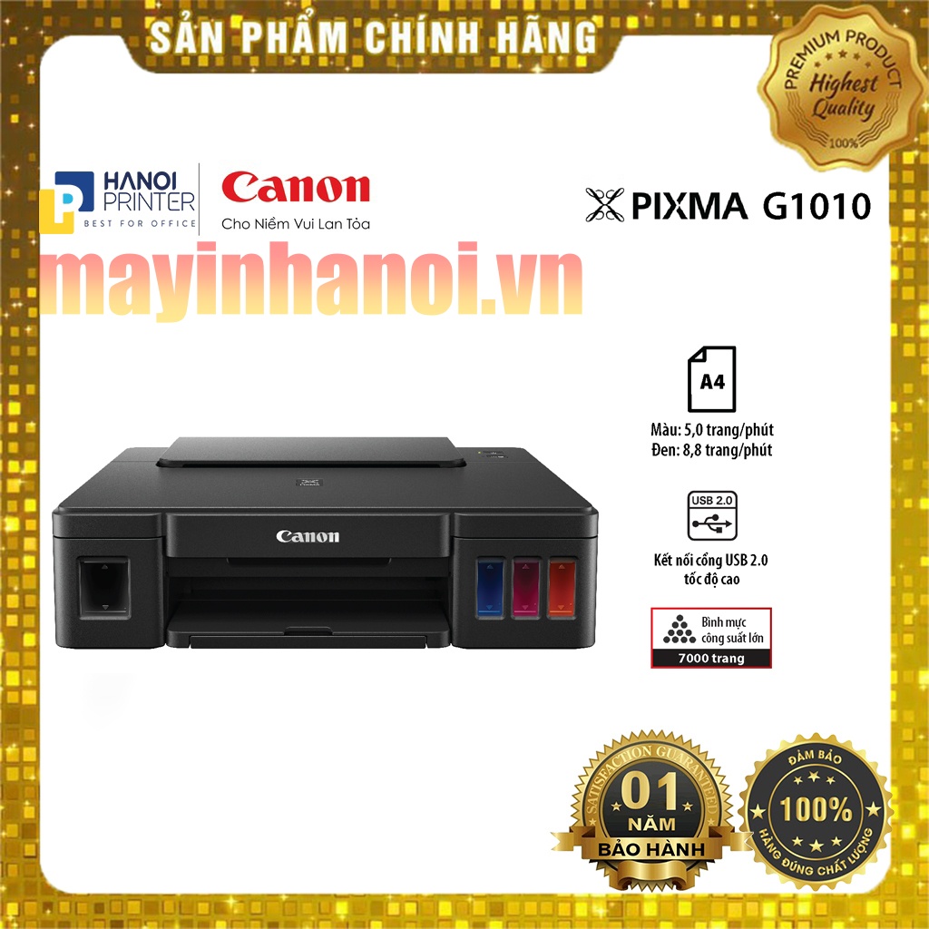 Máy in Canon PIXMA G1010 in phun màu, new fullbox bảo hành 12 tháng