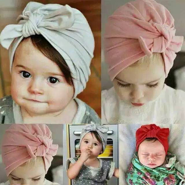 Khăn Turban Trùm Đầu Cho Bé 0-3 Tuổi