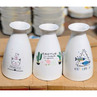 Lọ cắm hoa hình phễu, gốm Bát Tràng