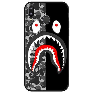 Ốp lưng Samsung M20 - Bape Xám Đen Chia Đôi