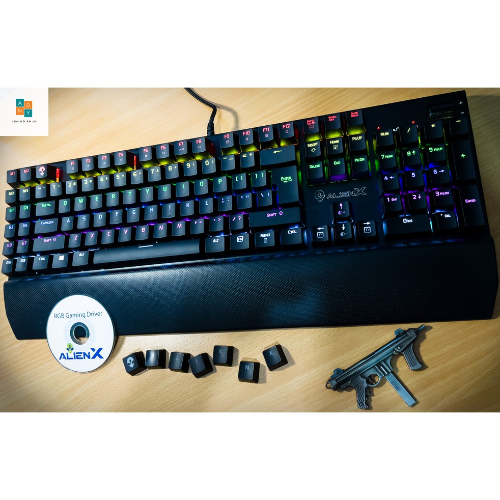 Bàn Phím Cơ Gaming AlienX AXG-1161, RGB - Cherry Switch