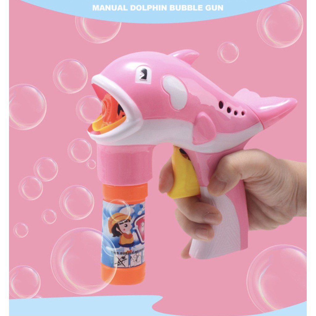 Đồ Chơi Súng Bắn Bong Bóng Hình Cá Heo Cho Bé
