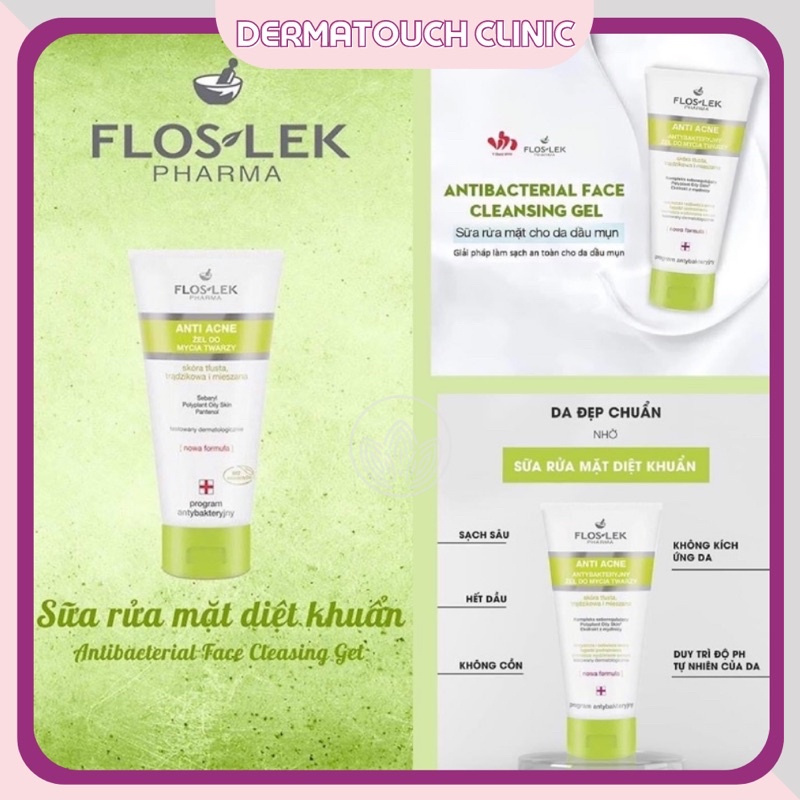 Sữa rửa mặt Floslek dành cho da dầu mụn Hàng CTy chính hãng