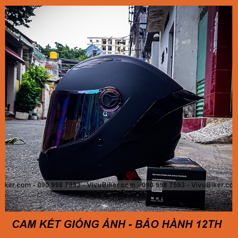 [GIÁ KHO] Mũ bảo hiểm Fullface Asia mt136 tem SRT đỏ chính hãng bảo hành 12th