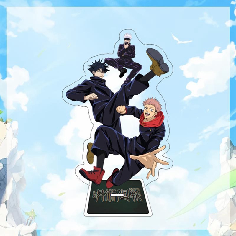 Móc Khóa Có Giá Đỡ Mô Hình Anime Kujutsu Kaisen Yuji Itadori Kugisaki Nobara