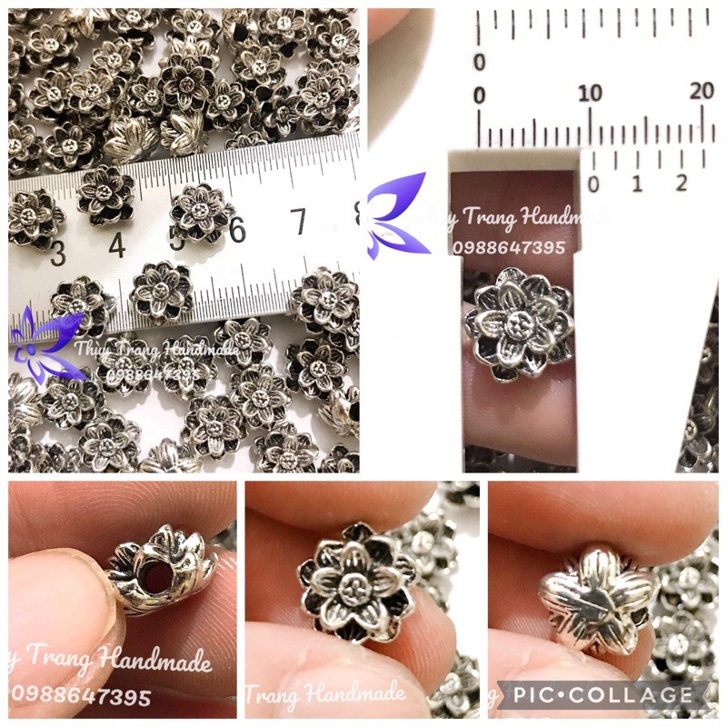 Charm Hoa Sen bình an làm vòng tay, trang sức handmade