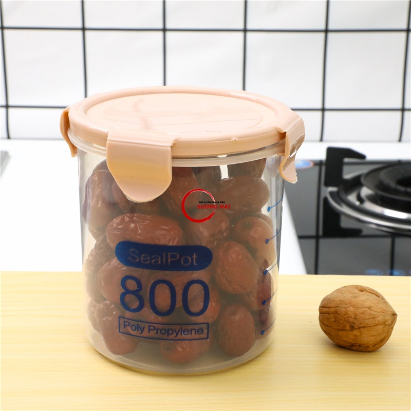 [Giá Sỉ] Hộp Nhựa Hũ Nhựa Có Nắp Bảo Quản Thực Phẩm Sealpot 600ml/800ml/1000ml/1500ml Bằng Nhựa PP Trong Suốt