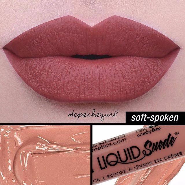 Bộ 2 son kem lì chính hãng NYX Liquid Suede Cream Lipstick Soft Spoken &amp; Kitten Heel