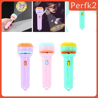 Projector Flashlight Torches 24 Patterns Luminous for Baby Birthday Kids Pink