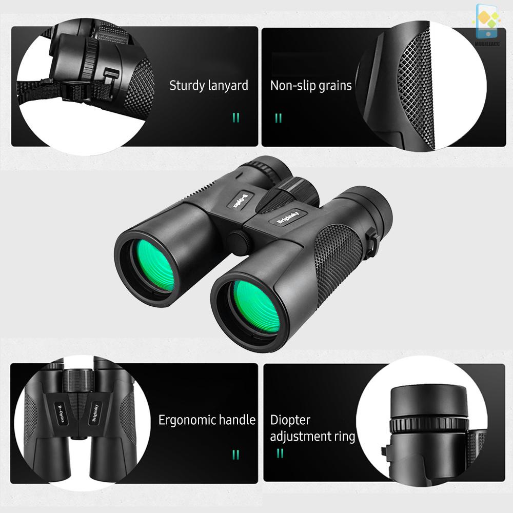 Ống Nhòm 12X42 HD Tầm Nhìn Ban Đêm BAK4 Có Vòng Đệm Dành Cho Săn Bắn Chim Cảnh