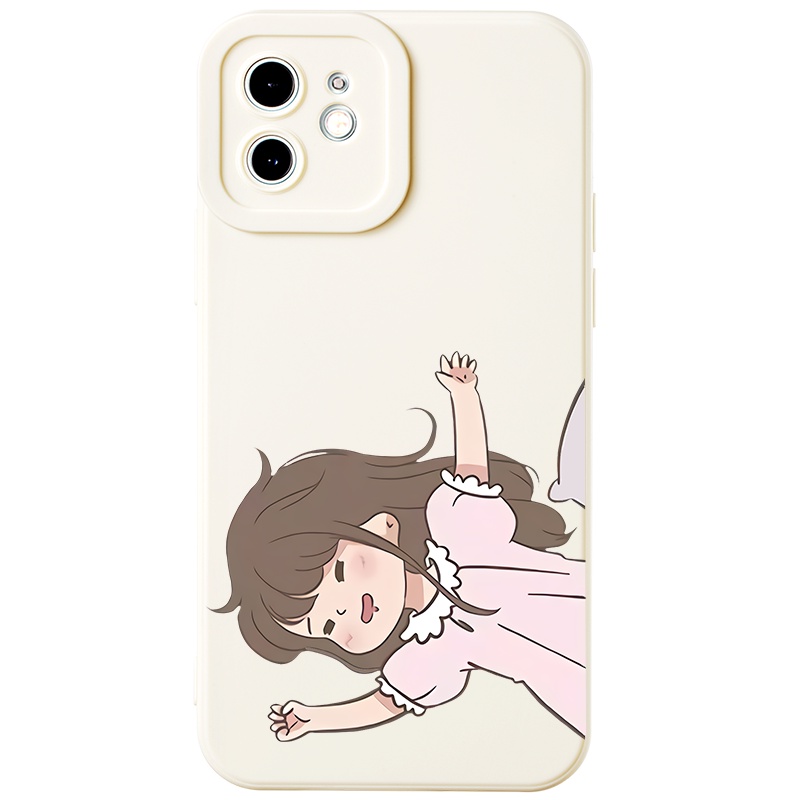 Ốp lưng GUMAN mềm ngộ nghĩnh cặp đôi dễ thương đẹp cho iPhone 14 13 12 11 Pro Max SE 2020 X XR XS 8 7 6S 6 Plus kute XYB451