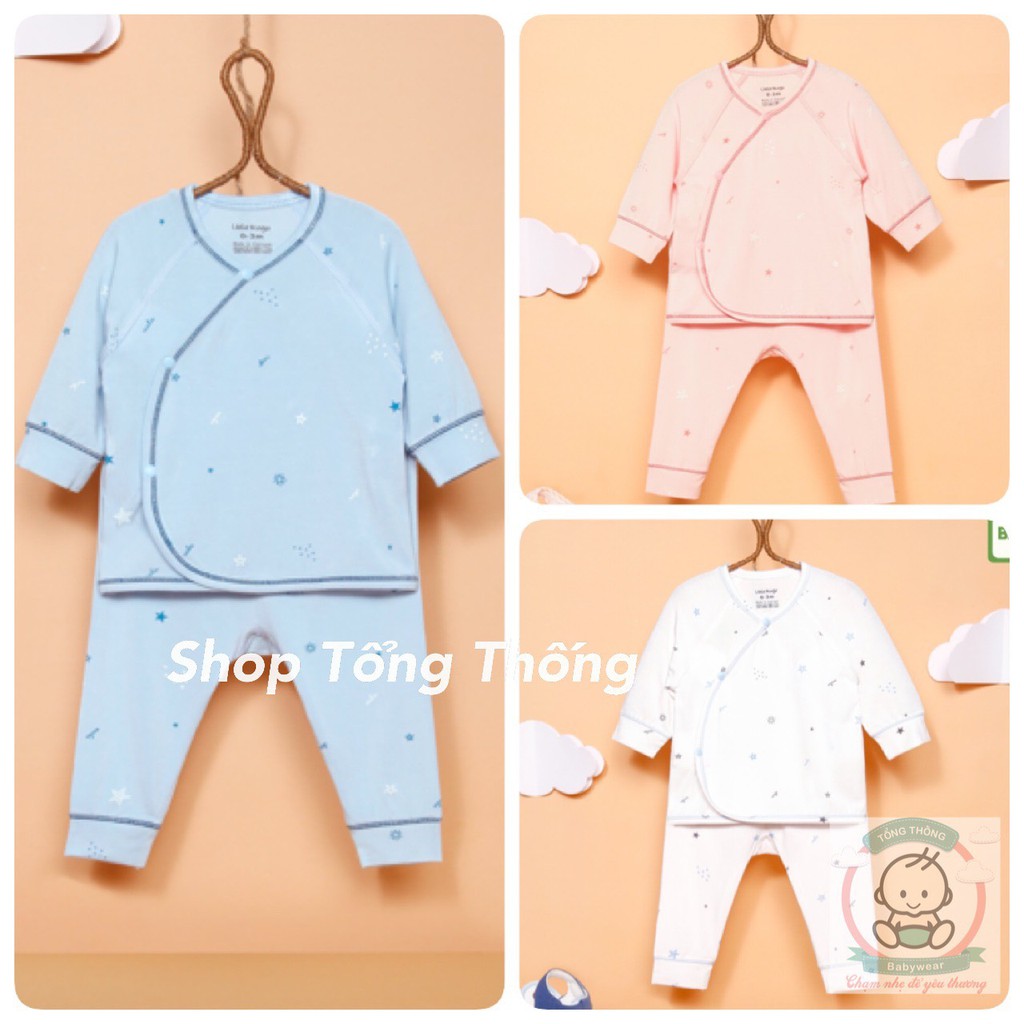 Bộ Uala Rogo Bamboo mềm mịn cao cấp thấm hút tốt siêu hot an toàn da trẻ em dài tay cài chéo in sao bé trai bé gái 2014