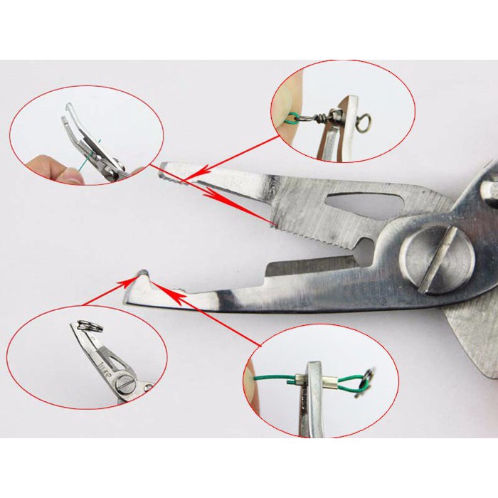 Kìm cắt dây câu cá bằng thép không gỉ đa năng 14cm