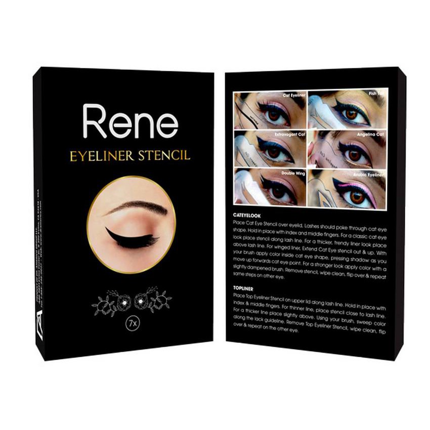 Khuôn kẻ mi mắt chuyên nghiệp [Kẻ mi mắt chuyên nghiệp 2 trong 1] Rene Eyeliner Stencil - USA