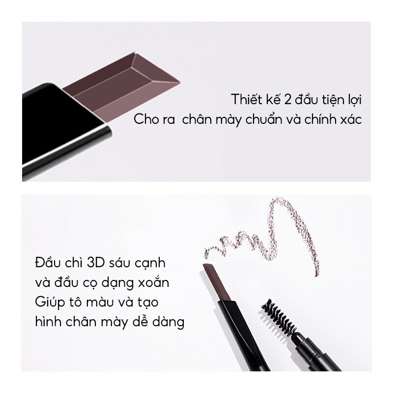 Chì Kẻ Mày Lameila Double Effect 2 Đầu Không Thấm Nước