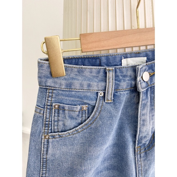 Quần Đùi Jean ống rộng lưng cao LADY STYLE &amp; OUTFITS