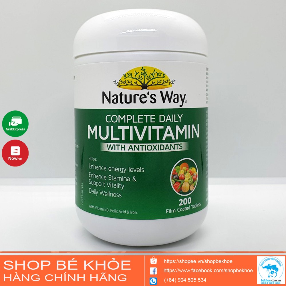 Viên uống Vitamin tổng hợp Tảo Biển Multivitamin Nature's way - 200v