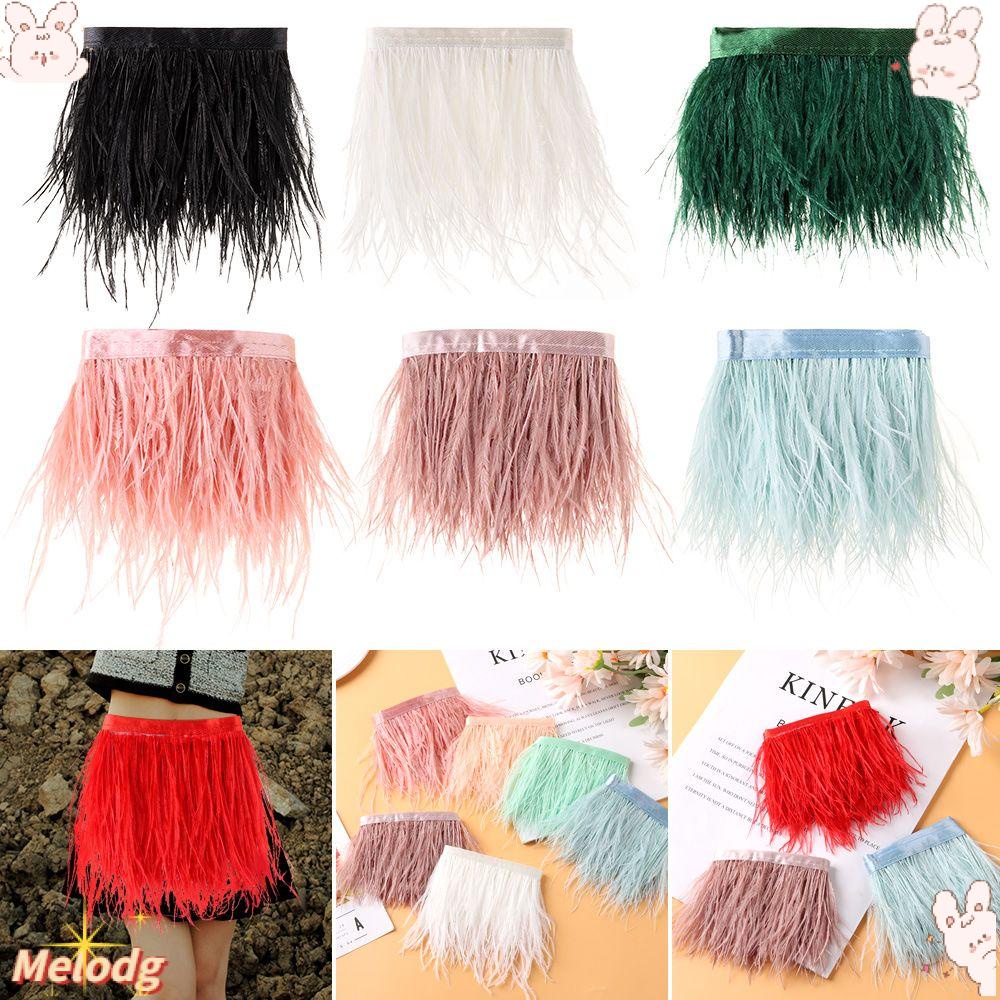Dây Ruy Băng Dài 1M Rộng 8-10Cm Đính Lông Đà Điểu Thời Trang Cho Nữ