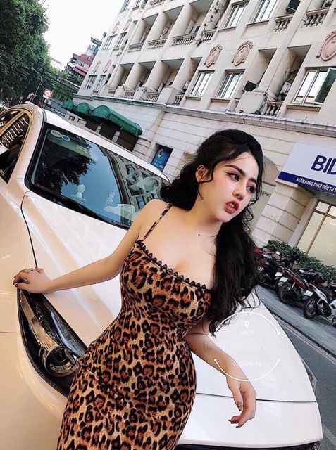 Váy dây báo chất đẹp ôm body