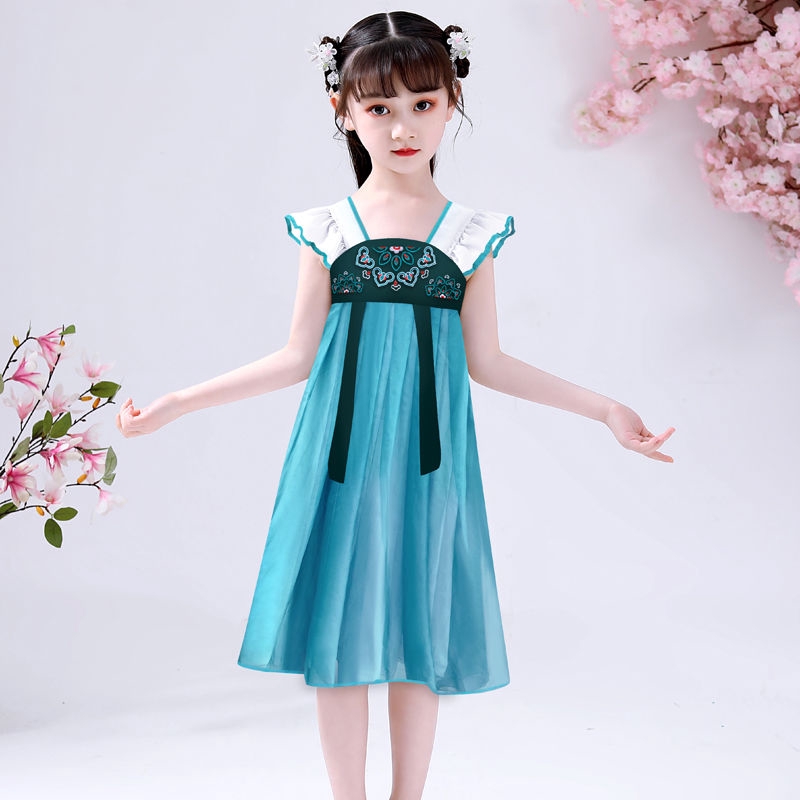 Đầm Hán Phục Chất Liệu Voan Phong Cách Trung Hoa Cho Bé