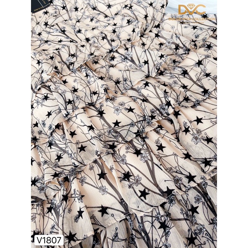 Váy xòe họa tiết hoa nhí V1807 - Đẹp Shop DVC (Kèm ảnh thật trải sàn do shop tự chụp) | BigBuy360 - bigbuy360.vn